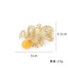 High-End Streamer Gold Diamond Dragon Ball Brooch Atmospheric Pin Coat Jacket Gift Brooch, Direct Supply