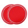 2PCS Car Interior Water Cup Pad Diamond Rhinestone Bling Decoration Anti-Skid Cup Bottle Non-slip Coaster Auto Accessories