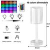16 Colors Dimmable Table Lamp Crystal Touch Control Color Changing Light Romantic Bar Atmosphere Lamp Acrylic USB Rechargeable