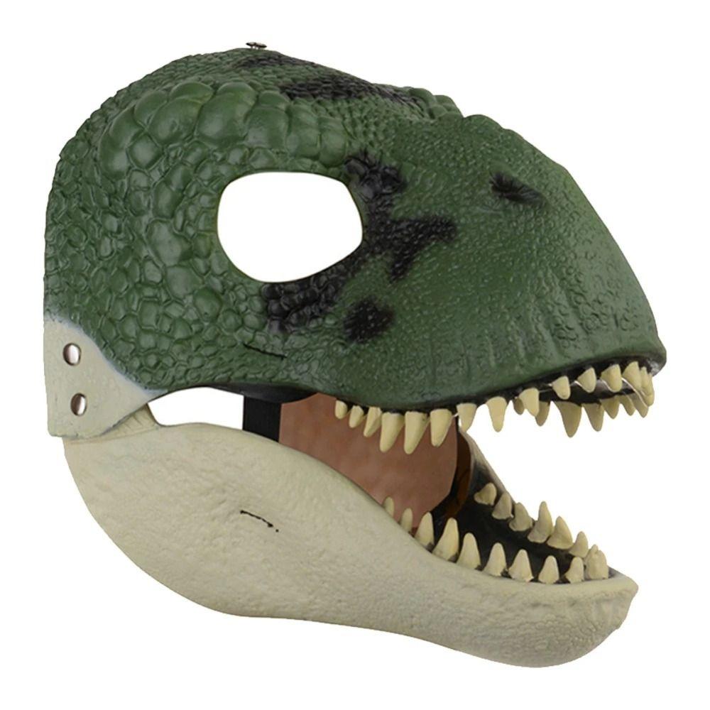 Cosplay Props Dinosaur Headgear Open Mouth Raptor Dino Mask Lifelike Dragon Headwear  Gifts