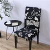 Чехол на стул с геометрическим узором, эластичные чехлы на обеденный стул, эластичный эластичный чехол из спандекса для офисного стула, съемный, 1 шт.