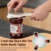 4-in-1 Multi-Function Bottle Opener, Adjustable Lid Opener for Jars Cans Bottles, Multi-Size Retractable Kitchen Helper for Weak Hands, Seniors & Dail