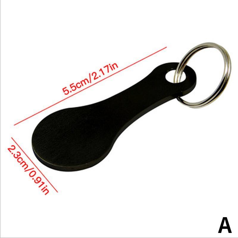 Metal Shopping Trolley Tokens Couple Key Chains Decorative Key Hook Keyrings