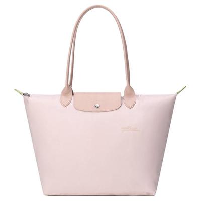 Le Pliage Green 31 Логотип Складная Сумка-тоут на Молнии с Клапаном, Длинные Ручки, Холст и Кожа, Сумка через Плечо Большая Женская 1899919P64