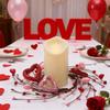 Valentine Candle Rings Wreaths Heart Berries Candle Holders Mini Wreaths for Party Wedding Window Table Centerpieces