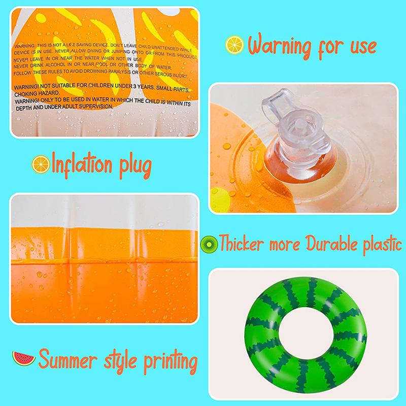 1 шт., матрас для бассейна, кольцо для плавания, круг для плавания, надувной поплавок с фруктовым узором, круги для плавания, пляж