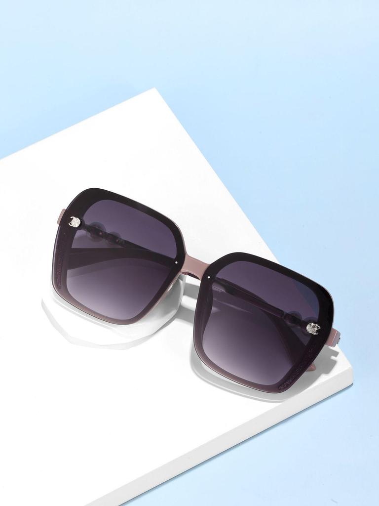 Стильные поляризационные женские солнцезащитные очки с УФ-защитой, украшенные камелией и жемчугом