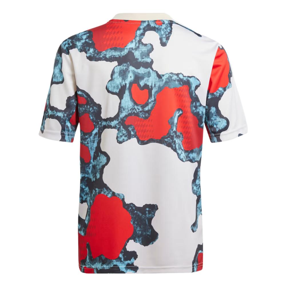 Adidas Мягкая удобная футболка с граффити FC Bayern, детские топы белого цвета JE6774