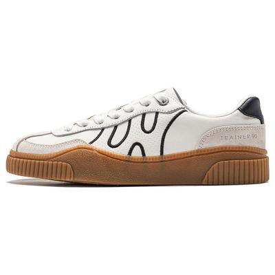 Li Ning Yun Chuan V2 Повседневные универсальные нескользящие износостойкие низкие модные кроссовки для скейтбординга Женские кроссовки Белый Черный AGCT394-5