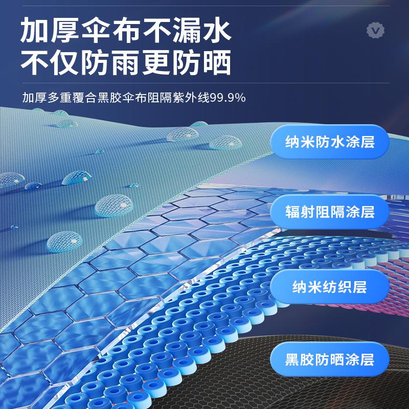 Большой зонт-переросток, мужской и женский тройной двойной зонт от погоды и дождя, увеличенное и утолщенное усиление, ветроустойчивый