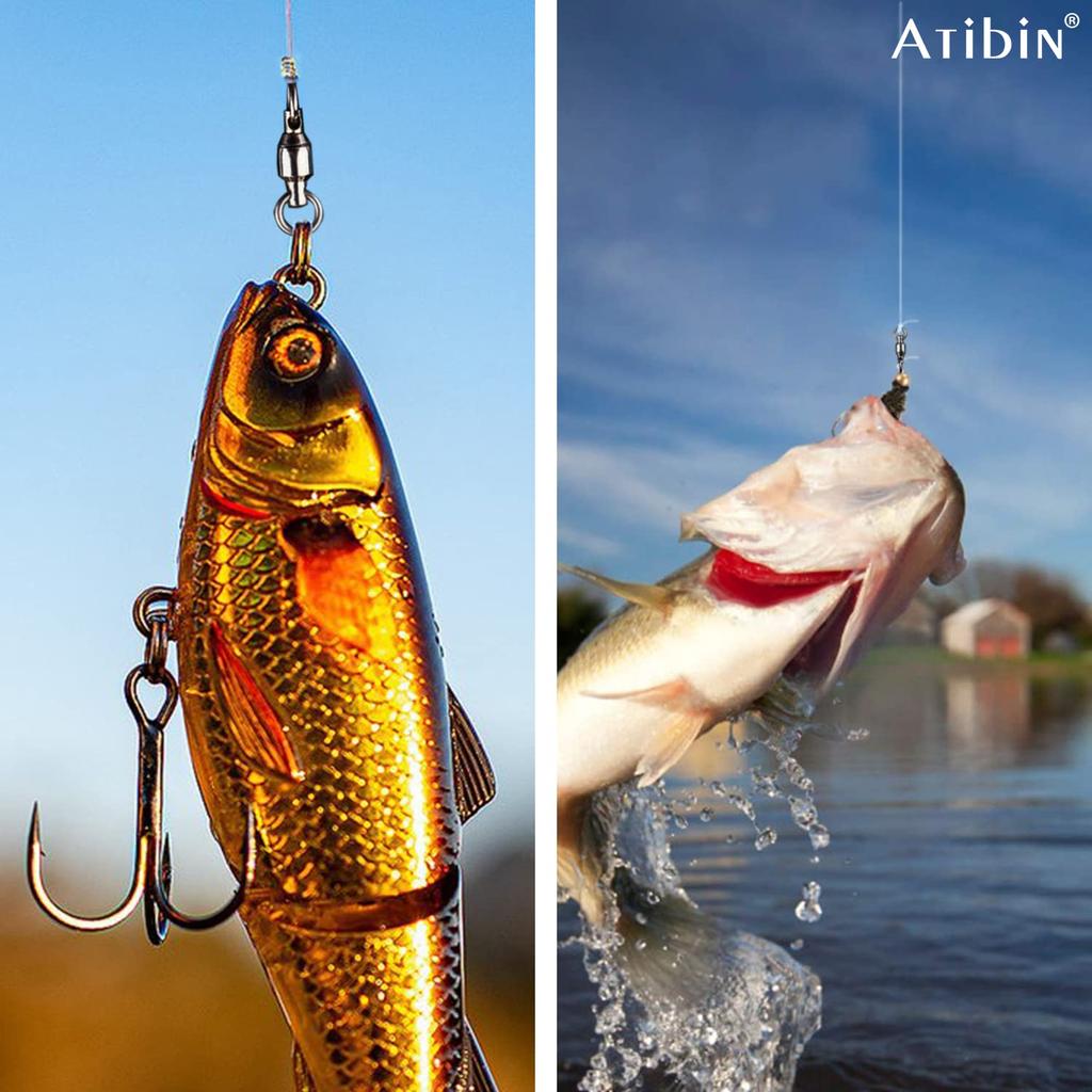 Atibin Джиггинг Нержавеющая сталь Высокопрочный Подшипниковый Застежка Приманка для Луфаря Ручей 50 кг Вертлюги, Набор 25 штук, Вертлюги, Вертлюги, Рыбалка, Рыбалка,