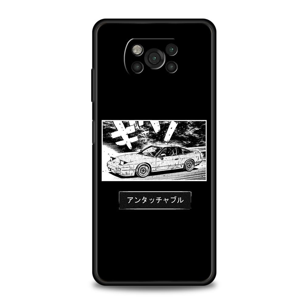 Чехол для телефона Initial D для Xiaomi Poco F7 Ultra F6 F5 F4 F3 X6 X5 X4 X3 NFC C51 C55 M4 GT 5G Мягкий ТПУ корпус Fundas Сумки