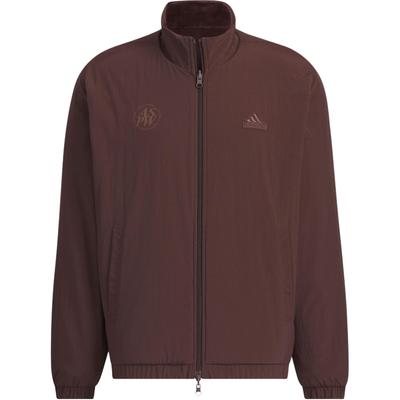 Adidas FW24 Теплая тканая серия Модная двусторонняя спортивная повседневная куртка Унисекс Куртка темно-серо-коричневая JI6655