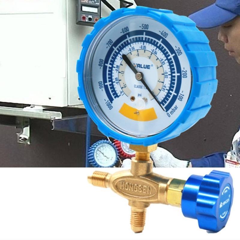 652F Accurate Vacuum Gauge Air Gauge Instrument for Vacuum 0-14psi Dials Display 1/8in Connector Vacuum Gauge