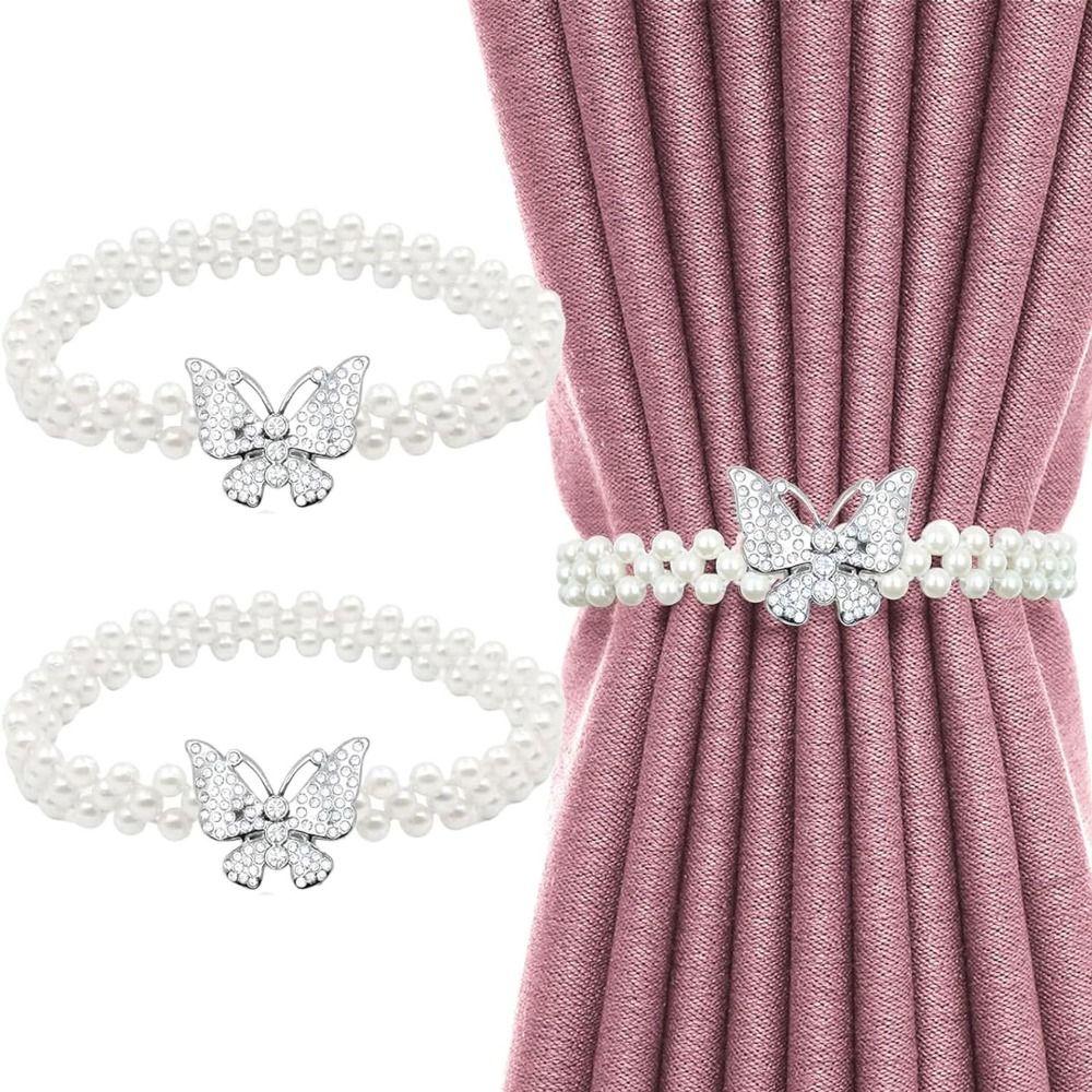 2 шт. Имитация жемчуга зажим для штор эластичная пряжка для штор подхват для штор аксессуары для штор декор