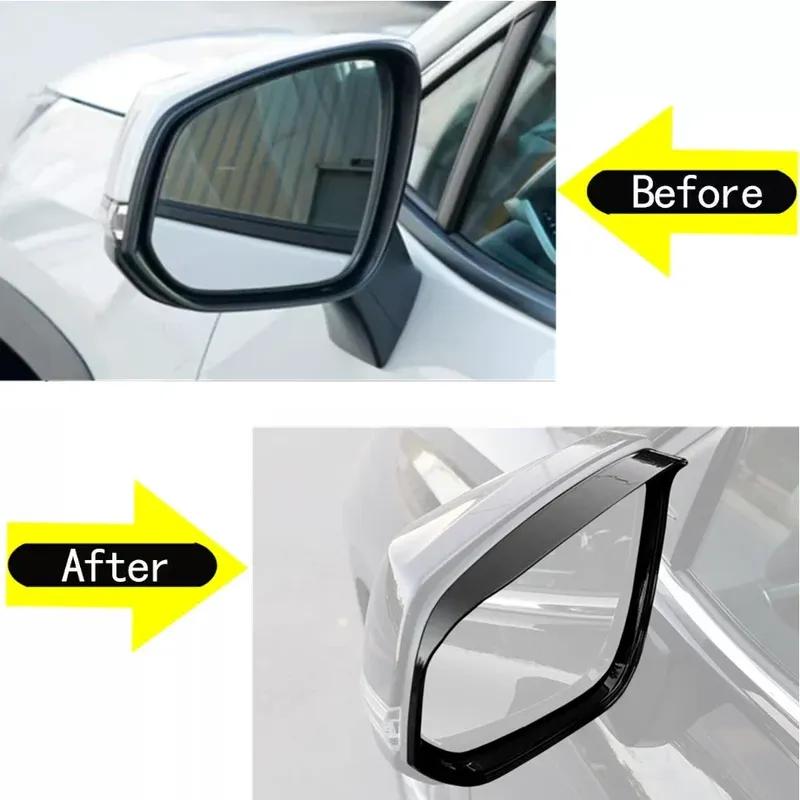 For Toyota Tundra Sequoia 2024 2025 Car Rearview Side Mirror Rain Eyebrow Mirror Shield Cover Shield Visors Frame