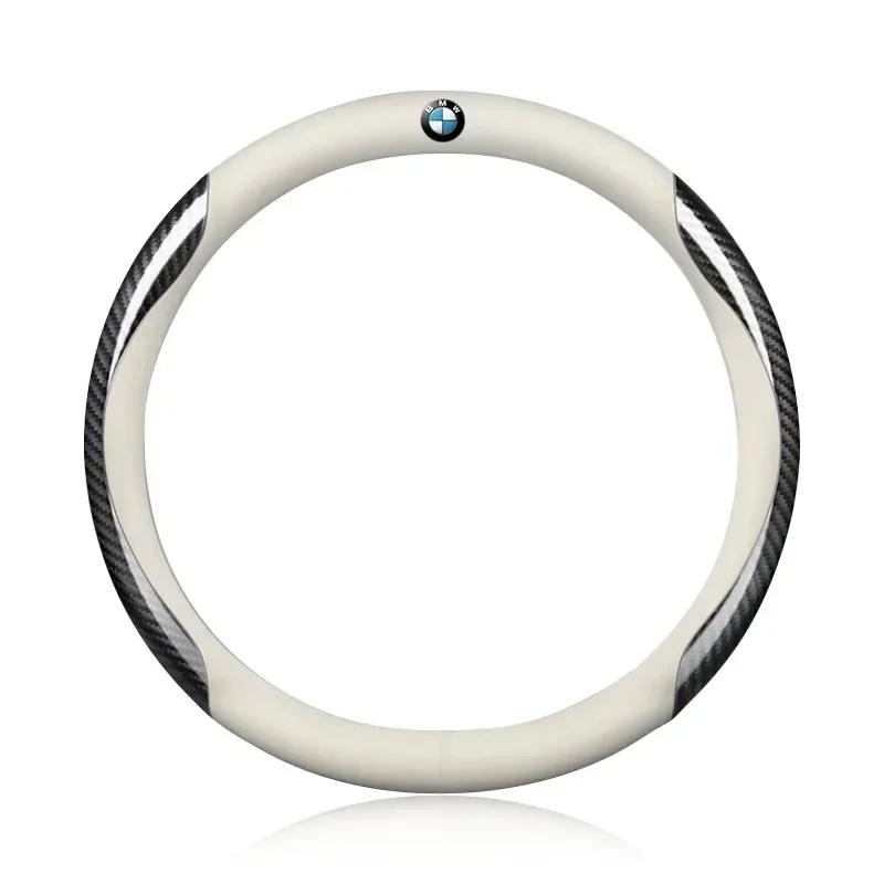 For BMW Leather Carbon Fiber Car Steering Wheel Cover Car Goods For BMW X5 X1 X3 X6 1 3 5 6 7 GT Series E84 E83 E70 F15 E71 F16