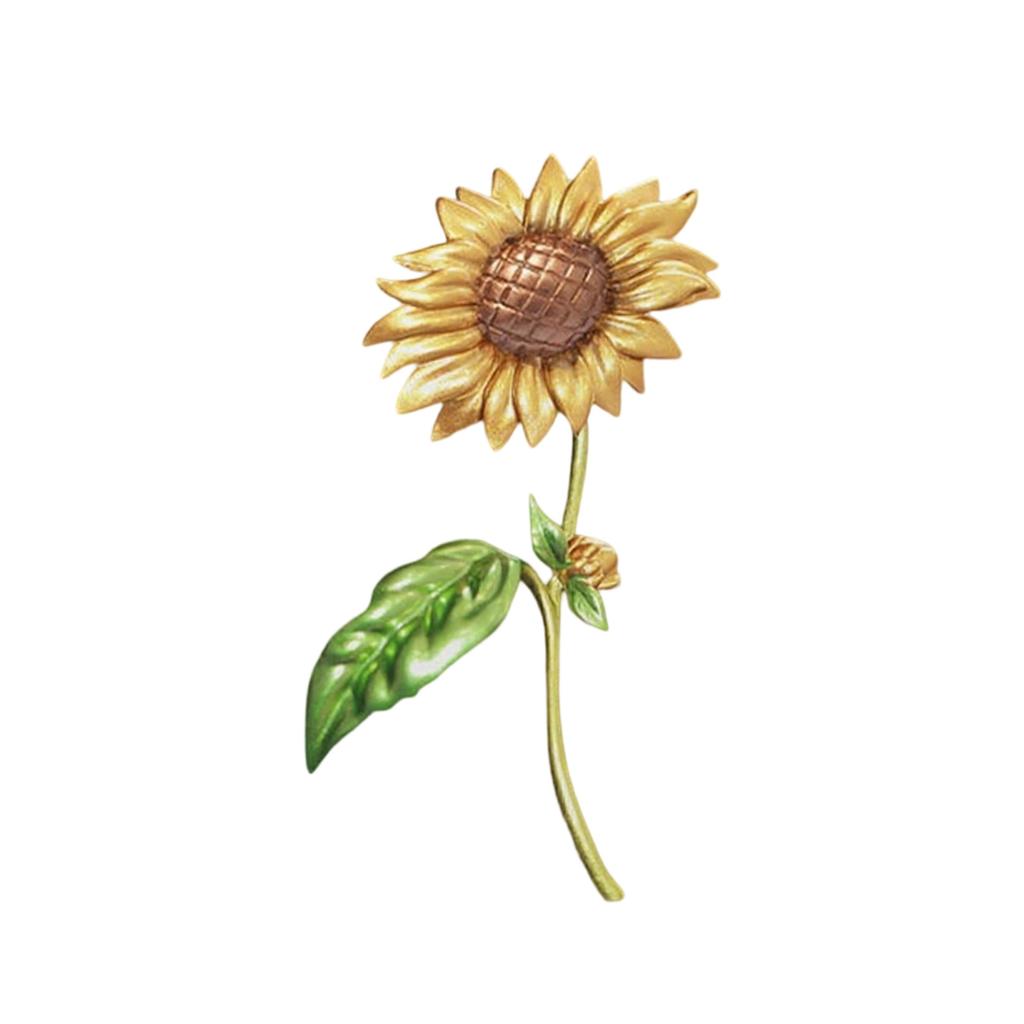 Versatile Sunflower Alloy Pin Multipurpose Decoration For Clothing Handbags Special Occasions Sturdy Wear