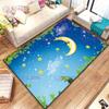 3D Moonlight Unicorn Print Rug Galaxy Planet Living Room Bedroom Sofa Décor Rug Door Mat Kitchen Non-Slip Floor Mat Picnic Camp