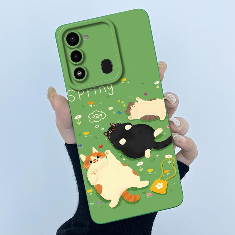 Чехол для телефона Tecno Spark 8C KG5k KG5j Милая Панда Девочки Кошки Жидкий Силикон Задняя Крышка Для Tecno Spark Go 2022 Spark8C Funda