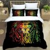 Lion Duvet Cover Sets With Zipper,  Animal Floral Print Bedding Set For Kids Youth Adult Modern Lion Quilt Cover Decor Room