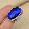 Изысканное ювелирное изделие ручной работы с синим сапфиром, созданный в лаборатории драгоценный камень, обручальное кольцо любого размера