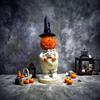 Halloween Pumpkin Decoration Spooky Halloween Pumpkin Man Figurine with Hat Ghost Decoration for Home Party Desktop Ornament