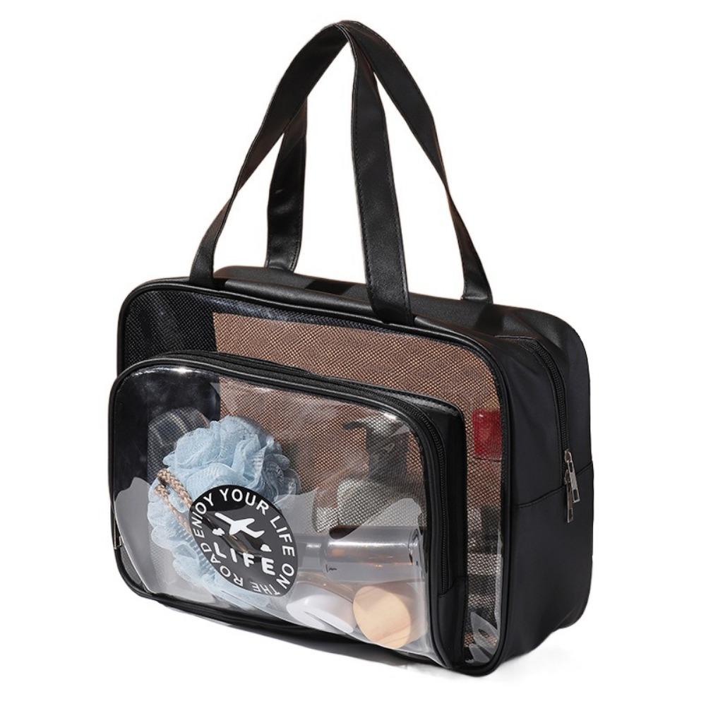 Wet and Dry Separation Toiletry Storage Pouch Large Capacity Clear Toiletry Case Women