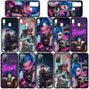 Для iPhone 16 15 Xiaomi Redmi Note 13 12 11 Pro Max X 9 14 Plus XR Samsung Galaxy A15 S24 S23 Huawei OPPO чехол аниме Arcanes игра Jinx Vi чехол для телефона