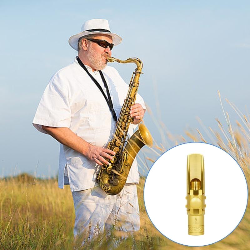 Металлические мундштуки из латуни для саксофона-альта (Eb Alto Saxophone) с колпачками и лигатурами для профессионалов и начинающих