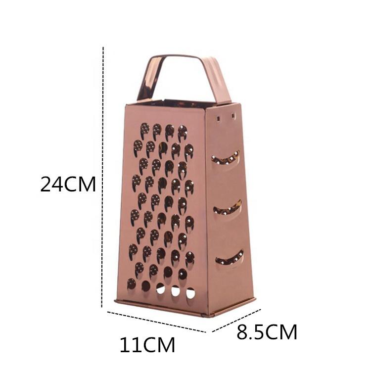 GS403 Kitchen Accessories Large Size Steel Handle 4 Sides Cheese Food Grater