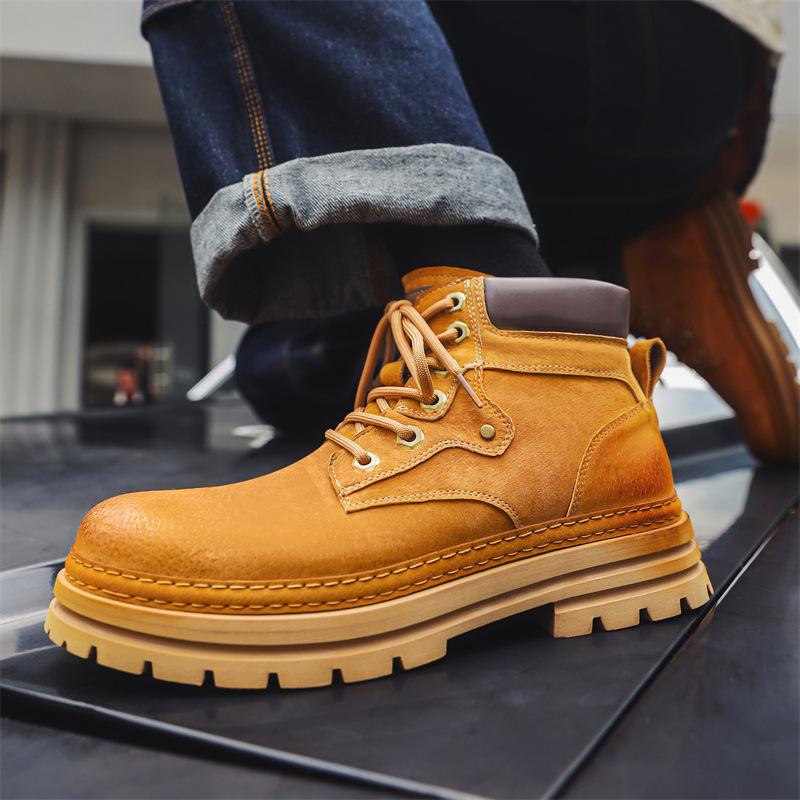 2024 New Vintage Martin Boots Men's Autumn British Rhubarb Boots Tooling Desert Boots 26223-J