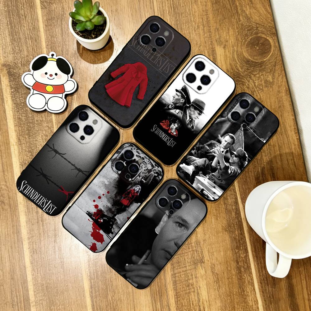 Чехол для телефона «Список Шиндлера» для iPhone 17, 16, 15, 14, 13, 12, 11 Plus, Pro Max, Другие Силиконовый Мягкий Черный Чехол