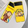 Чехол для телефона Curious G-Georgeser-m-Monkeis для Samsung Z Flip 7 6 5G Galaxy Z Flip 5 4 3 Черный Жесткий Чехол Роскошный ПК Корпус Co