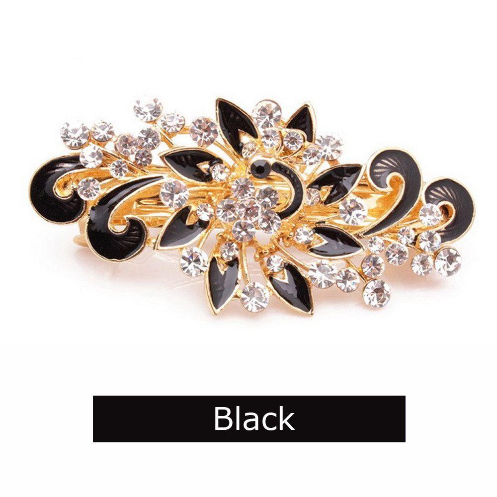 Fashion Headwear Colorful Crystal Hair Clip Peacock Hairpin Shinning Rhinestones Jewelry
