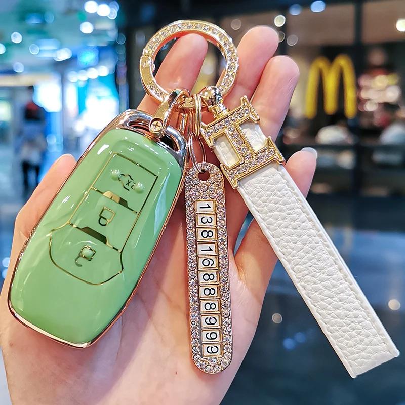 Styling Mouldings New TPU Car Remote Key Case Cover Protect Shell Bag For Ford F-150 F-250 F-350 Explorer Ranger KA Fiesta Monde