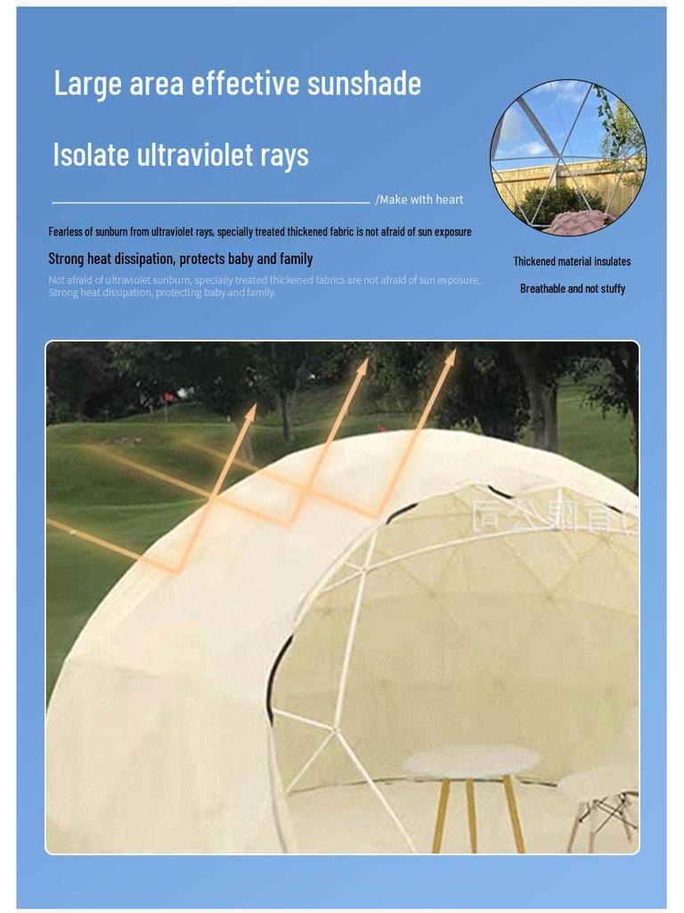 Роскошная геодезическая купольная палатка: Прозрачный звездный купол для уличного проживания