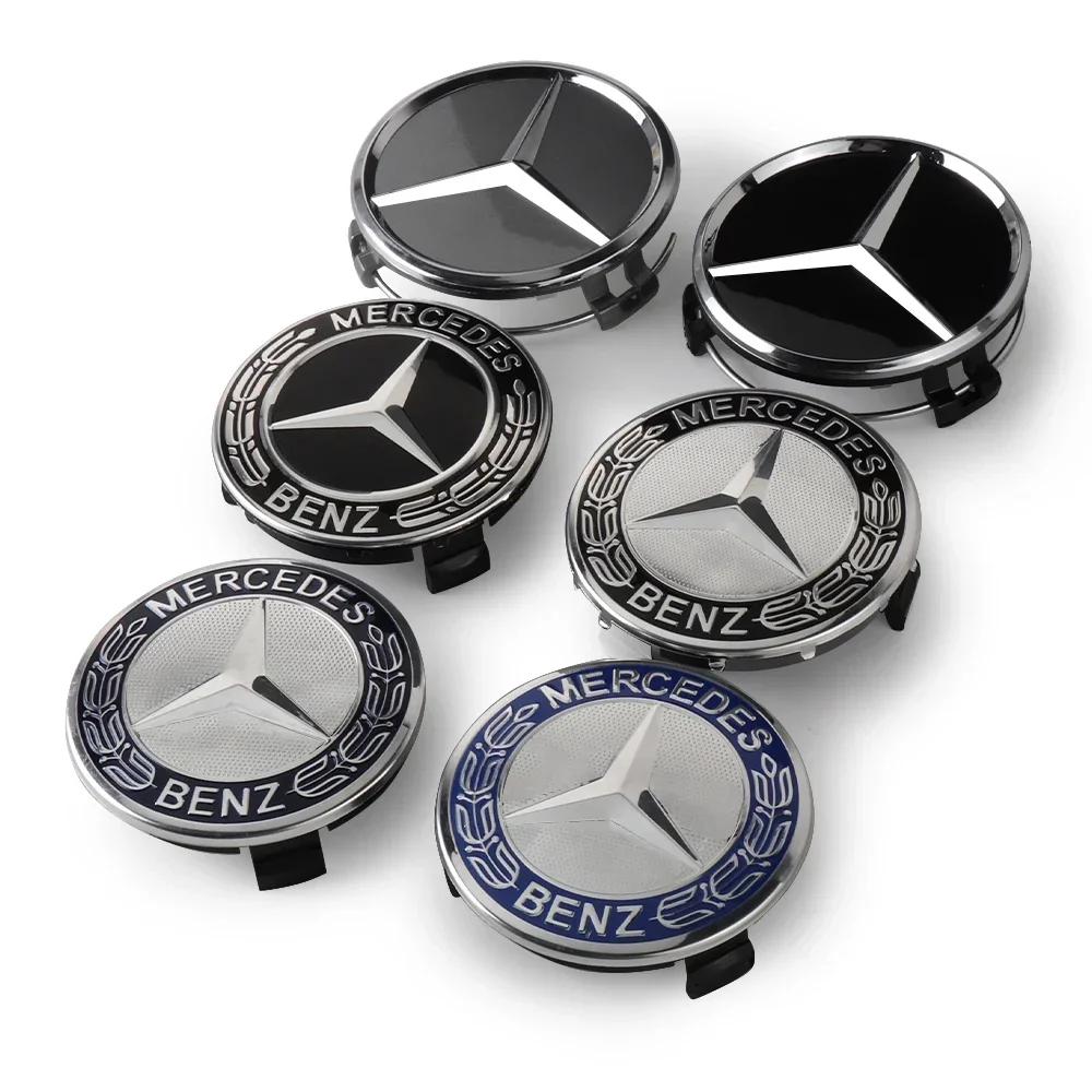 Автомобильная наклейка Для Benz Горячая 75 мм Колпачки центральных ступиц колес Автомобильный значок Аксессуары Для Mercedes Benz Maybach AMG W212 W213 CLE CL G