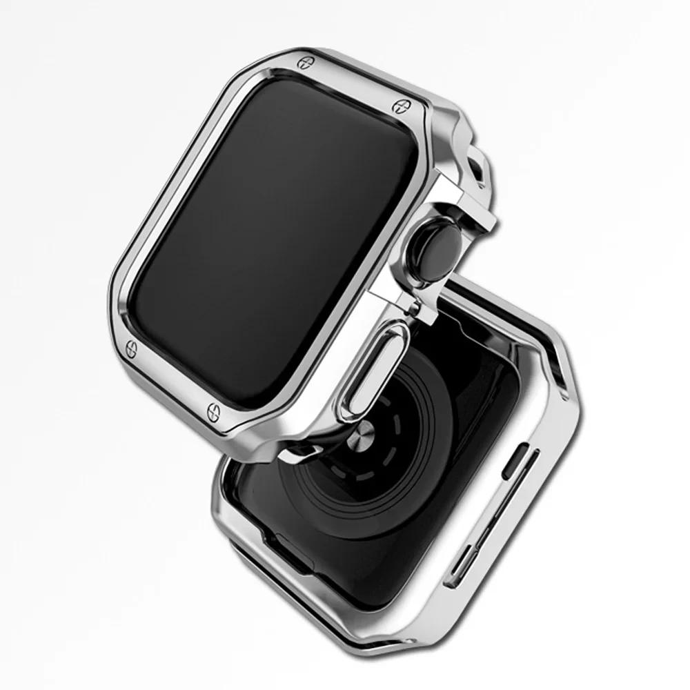 Чехол-бампер из ТПУ с защитой экрана для Apple Watch ultra 2 49мм 46мм 42мм iWatch series 10 9 8 7 6 5 4 3 Se Cover 44мм 40мм 38мм