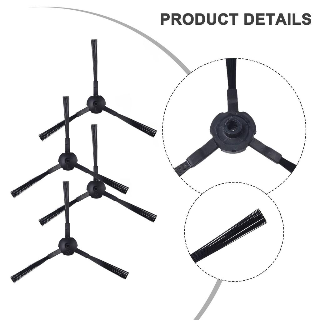 4pcs/set Side Brush Set Accessories Black Color Replacement