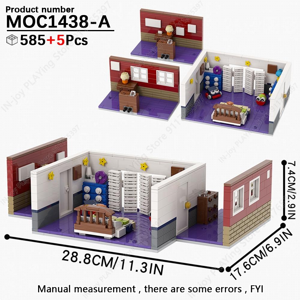 MOOXI Игровые Фигурки Медведей Хоррор Набор Сцены Офисной Сцены Модель Набор MOC Детали Конструктор Игрушки Для Детей Подарок на День Рождения