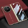 Magnetic Hinge Stand Case For OPPO Find N6 Luxury Plating Leather Wireless Charge Front Screen Glass Cover For OPPO Find N6 Case