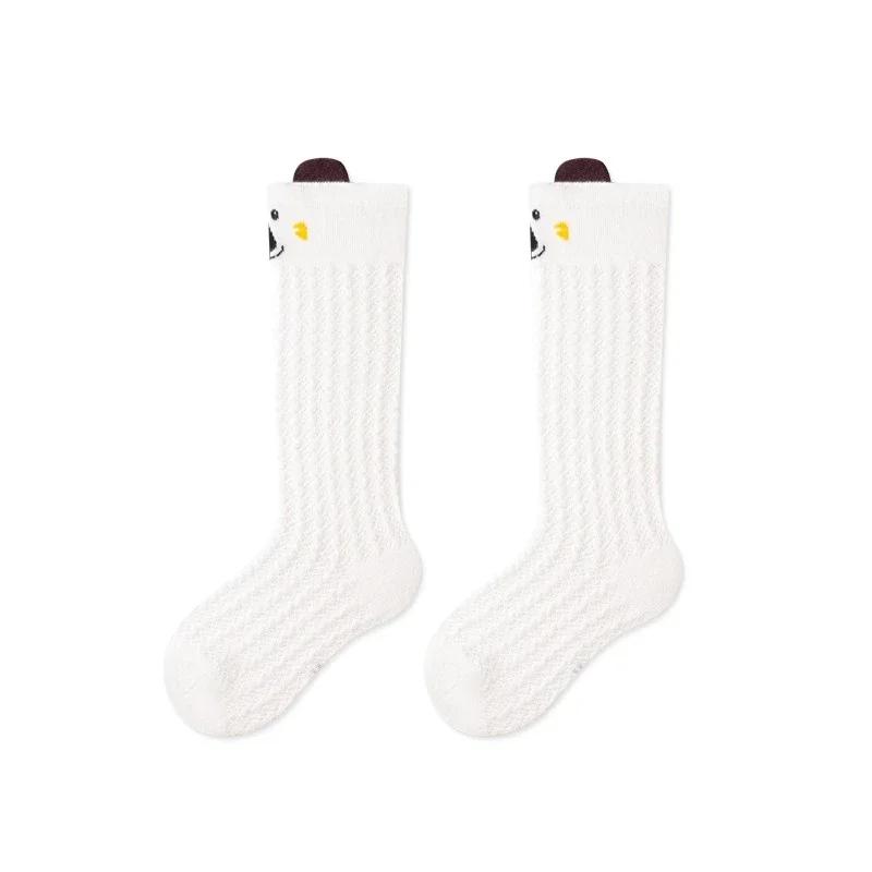 Весна Лето Дети Девочки Мальчики Дышащие Гольфы Хлопковые Сетчатые Длинные Носки Детская Одежда Малыши Мультяшные Чулки