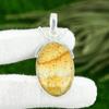 Oval Picture Jasper Gemstone 925 Silver Birthday Daughter Wedding Bezel Pendant