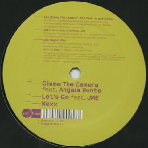 12-дюймовая пластинка DJ ZINC, ANGELA HUNTE; DJ ZINC, JME - Дай Мне Камеру; Поехали / Nexx EAST003 Zinc Music 2010 Великобритания Танцевальная и электронная музыка