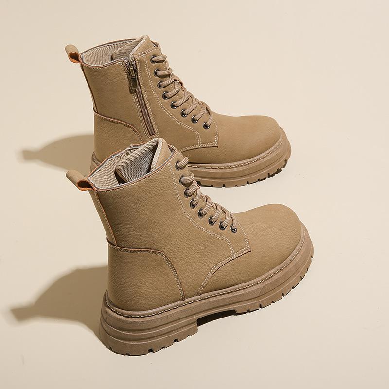 Ins модные ботинки Martin женские 2024 осень новые британские студенческие короткие ботинки на платформе универсальные локомотивные ботинки из ревеня 2627