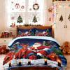3pcs Merry Christmas, Santa Claus Printed Chipless Bedding Set, Multi Size Bedding Decoration, Comfortable and Machine Washable