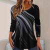 Fashionable Loose Casual Versatile Top Colorful Long Sleeved Round Neck Women's T-shirts