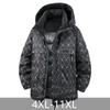 Модные мужские парки больших размеров 4XL-11XL, зимнее пальто с капюшоном, повседневные свободные толстые теплые оверсайз куртки для мужчин