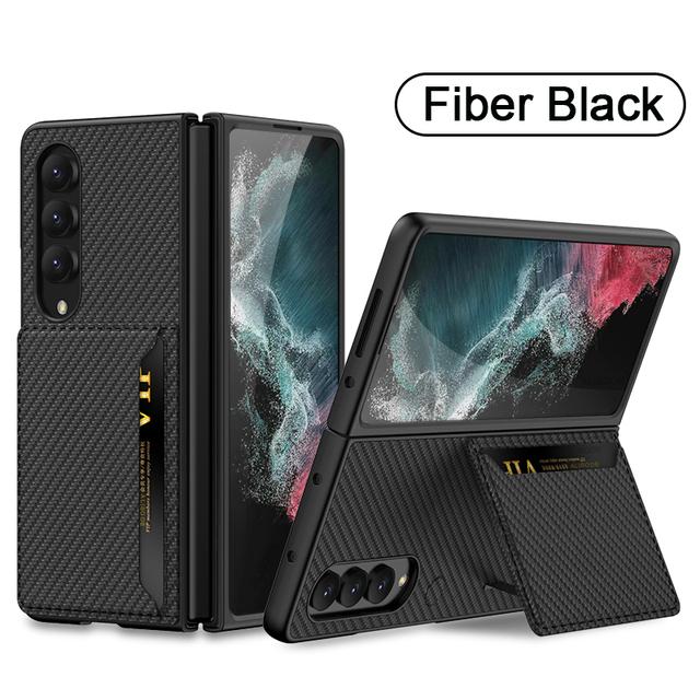Чехол для Samsung Galaxy Z Fold 4 5g, ультратонкий кожаный чехол с гнездом для карт, пластиковый чехол, чехол для Samsung Z Fold 4 Fold4